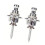 2PCS Guitar Strap Security Locks Strap Buttons Guitar-Silver M 1