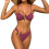 Ensemble bikini deux pièces pour femmes,-couleur rouge M 1