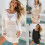 Robe Tankini de plage bordée de dentelle, tendance,-Blanc S 3