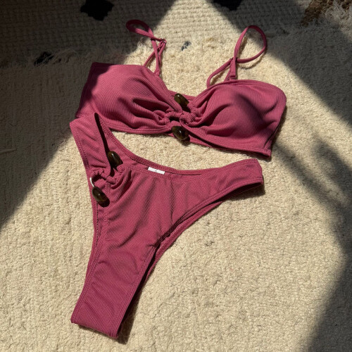 Ensemble bikini deux pièces pour femmes, ensemble de-Noir S 2