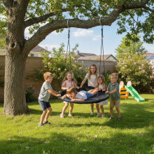 Kindernestschommel met kussen en handgrepen, in hoogte verstelbaar