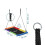 Columpio nido rectangular, capacidad de 150 kg, altura ajustable 4