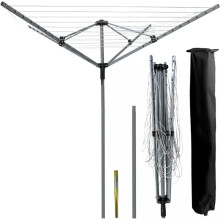 4 Arm Rotary Washing Line | 40m Heavy Duty Steel Airer