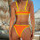Women's Colorful String Bikini Set, Sexy Two-Piece-rose red L 7