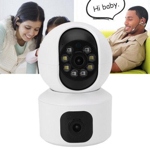 Dual-Linsen-Sicherheitskamera ABS, WLAN, Bluetooth, Tuya-App