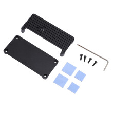 RasPi Zero 2 W Aluminiumgehäuse 2,6x1,2x0,5 Zoll Silber