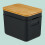 Caja de almacenamiento de plástico con tapa de bambú, apilable 6