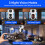 Dual-Linsen-Sicherheitskamera ABS, WLAN, Bluetooth, Tuya-App 3