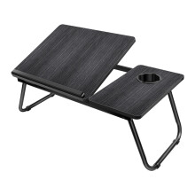 Foldable Laptop Bed Table Desk with Cup Holder - Portable Notebook Stand, Reading & Breakfast Tray