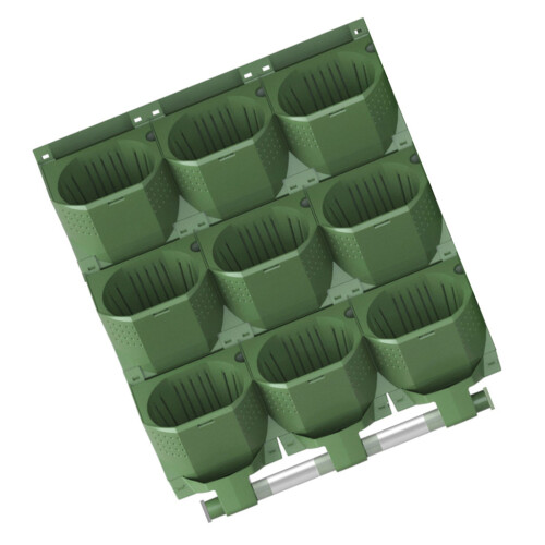 Vertical Greening Flower Pot Capacity Plastic-Army Green