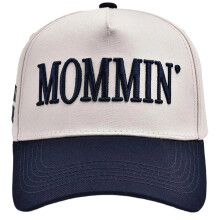 Adjustable Letter Print Cotton Cap Soft And-Navy Blue