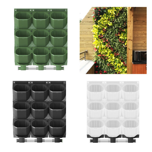 Vertical Greening Flower Pot Capacity Plastic-Army Green 2