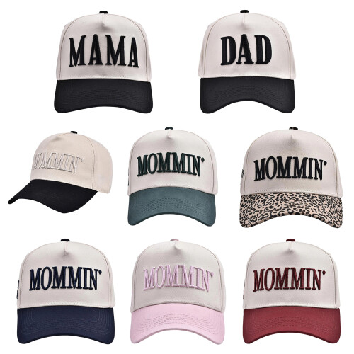 Adjustable Letter Print Cotton Cap Soft And-Navy Blue 1