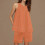 Linen two-piece set, women's matching set, women's-White M 2
