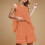 Linen two-piece set, women's matching set, women's-White M 4
