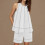 Linen two-piece set, women's matching set, women's-White M 6