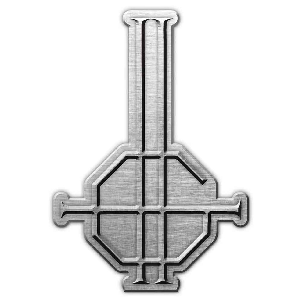 Ghost Grucifix Pin Badge Silver