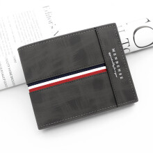 Portafoglio da uomo in similpelle con scomparti per carte di credito, dimensioni 4,7 x 3,7 pollici.