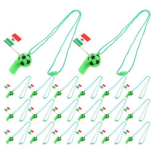 20Pièces Sifflets De Stade Multicolores Avec Lanière Pour Jeux De Foot