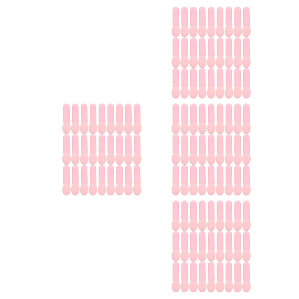 Inoomp Pink 400Pcs Soft Sponge Eyeshadow Applicators Versatile Makeup Brushes