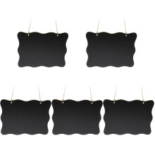 5Pcs Wood Wall Hanging Chalkboard Sign Erasable Double Sided Board