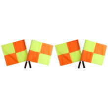 4St Wedstrijd Vlaggen Hand Signaal Vlaggen Lichtgewicht Multi Kleuren