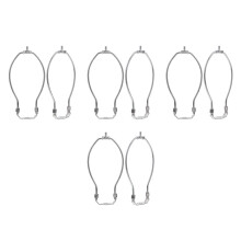 8Pcs Durable Silver Lamp Harp and Saddle Base for Home Lamps