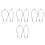8Pcs Durable Silver Lamp Harp and Saddle Base for Home Lamps 1