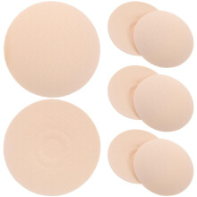 4Paren Naadloze Beige Nipple Covers, Ademend Katoen -Plakkerig