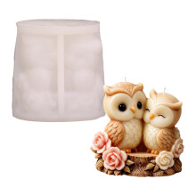 Detailed Owl Silicone Candle Mould For Creative DIY Crafts And