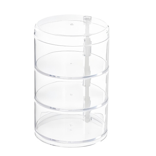 Multilayer Rotating Clear Belt Display Storage Box With 360-1