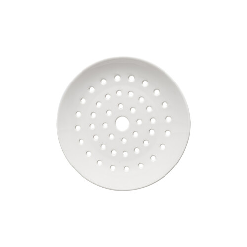 Ceramic Steamer Plate With Double Hole Design For Dumplings-B