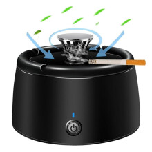 Cendrier de table, cendrier multifonctionnel sans fumée, cendrier rechargeable avec filtre HEPA via USB pour la maison, le bureau, la voiture