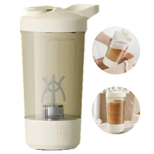 Shaker à protéines électrique 400 ml, 7 000 tr/min, étanche, ABS, blanc