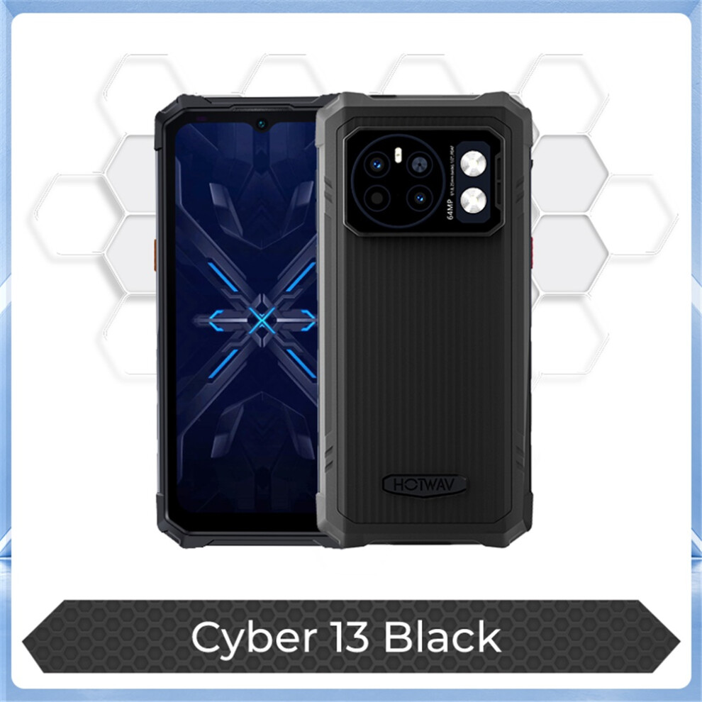 (Black) Hotwav Cyber 13 Rugged Phone 10800Mah Massive Battery 8Gb 128Gb Smartphone 6.6'' Hd Android 14 Cellphone,/Orange Black 4027021857150