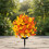 Weather Resistant Simulation Morning Glory Flower-Orange 6