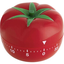 TFA Dostmann Tomato Timer, 38.1005, Egg Timer, Short-Term Timer, for Learning/Playing/Cooking, Red, (L) 64 x (W) 64 x (H) 49 mm