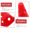 6Pcs Lightweight Plastic Soccer Cones with Holes for Agility Practice 5