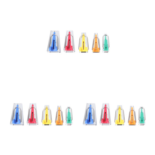 15Pcs Sewing Tape Maker Set 5 Size Bias Binding Tools Assorted Colors 1