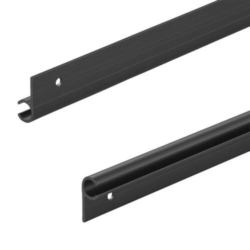 Markiseskinne aluminium sort 90 100 x 2,7 x Ø9 mm 2