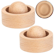 x Wooden Aroma Diffusers, Natural Wood Diffuser Balls for Essential Oils, Reusable Diffuser for Home, Office, Car, and Travel