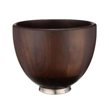 Handcrafted walnut mixing bowl, 5 quart, natural wood grain, durable & easy to clean, suitable for KitchenAid 4.5 & 5 quart tilting