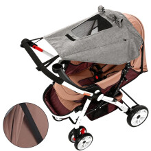 Pare-soleil pour poussettes et landaus, visière universelle avec protection UPF 50+, capote imperméable avec fenêtre interactive, facile à uti