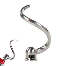 Crochet pétrisseur en acier inoxydable 304 pour robots pâtissiers KitchenAid 4,5-5 L, antirouille, compatible lave-vaisselle.