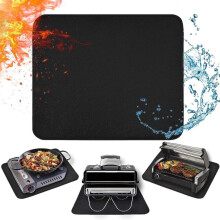 Tapis ignifugé 38 x 46 cm, résistant à la chaleur, pour friteuse à air chaud, protection thermique pour plan de travail de cuisine.