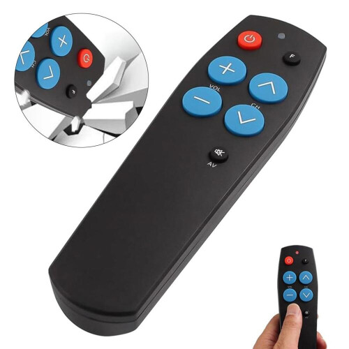 Télécommande 7 boutons pour seniors, universelle pour tous les téléviseurs, compatible avec les appareils infrarouges tels que téléviseurs, ré