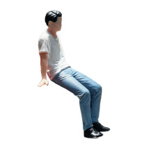 Figurine d'homme assis Miniature en résine, échelle 1/64,-Takumi
