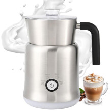 Machine à chocolat chaud électrique – Machine puissante en acier inoxydable pour chocolat chaud et cacao – Mousseur à lait détachable 4 en 1