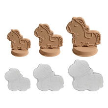 Moule flexible en silicone en forme de cheval, facile à utiliser