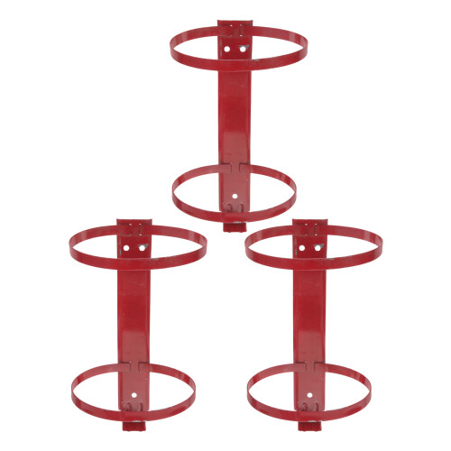 3Pcs Adjustable Red Fire Extinguisher Brackets Heavy Duty Metal Holder